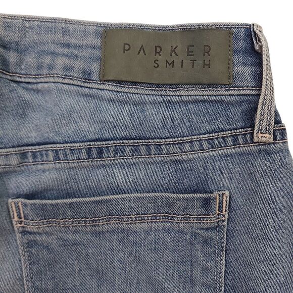 Parker Smith Skinny Jeans Womens 26 Blue Mid Rise Light Wash Distressed Stretch - Picture 9 of 12